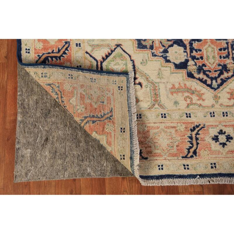 Vegetable Dye Heriz Serapi Oriental Rug Hand-Knotted Wool Carpet - 4'9"x 6'8"
