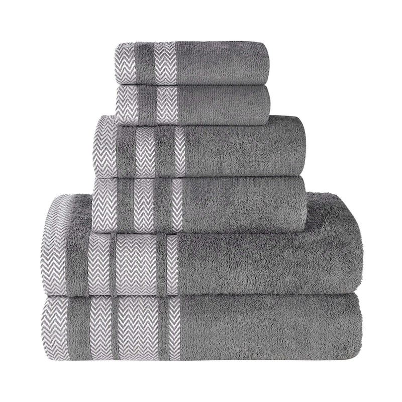 Superior Hays Cotton Medium Weight 6 Piece Bathroom Towel Set