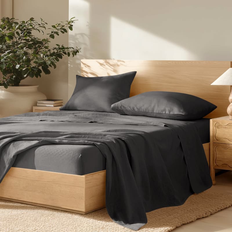 Bare Home Linen Sheet Set - Ultra-Soft Luxury