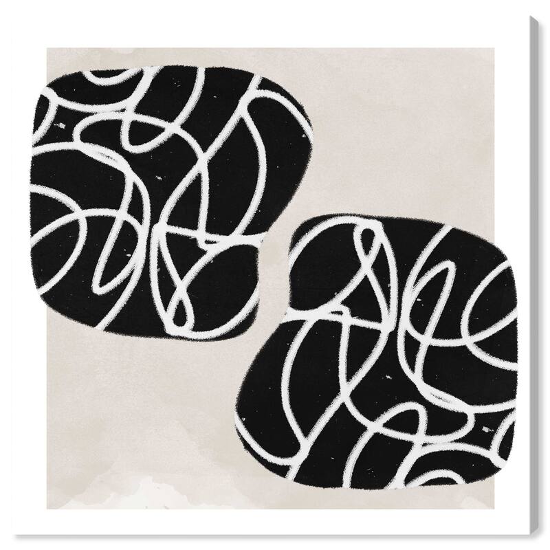Wynwood Studio Abstract Chaos and Order Black and Modern & Contemporary Wall Art Canvas Print
