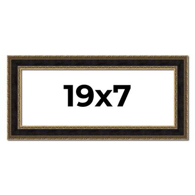 19x7 Frame Gold Antique Vintage Sold Wood Picture Frame | 1.75 Inch