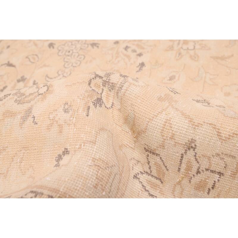 ECARPETGALLERY Hand-knotted Antalya Vintage Beige Wool Rug - 7'7 x 10'10