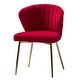 preview thumbnail 38 of 101, Luna Upholstered Tufted Back Side Chair with Goldtone Legs