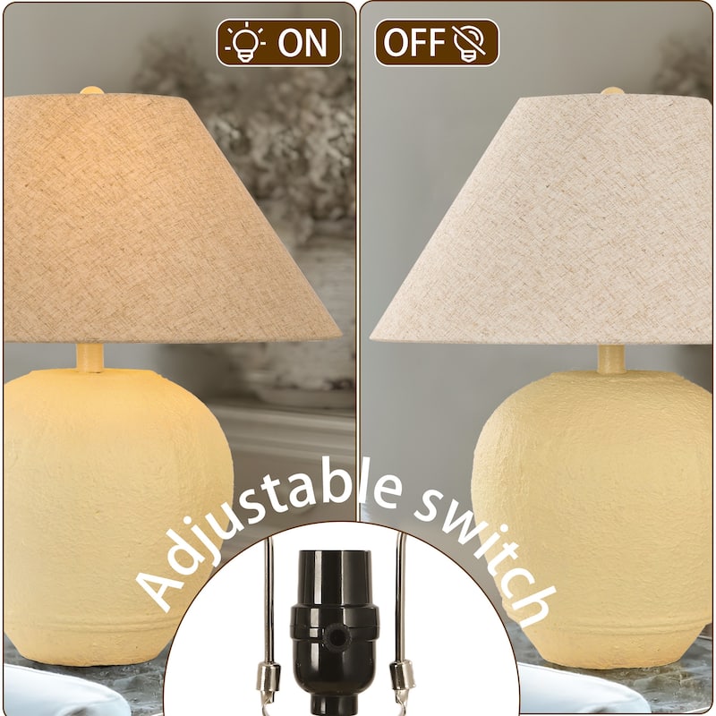 Global Accent Ceramic Table Lamp with Linen Shade