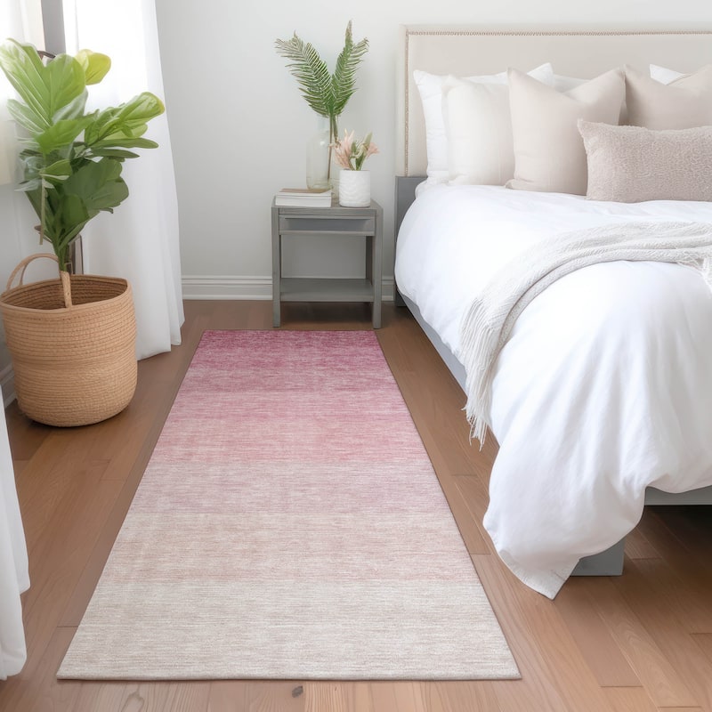 Premium Washable Super Soft Ombre Mod Mayfield Rug - Pink - 2'3" x 7'6"