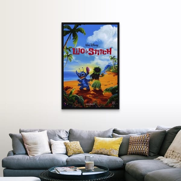 Shop Lilo Stitch 2002 Black Float Frame Canvas Art