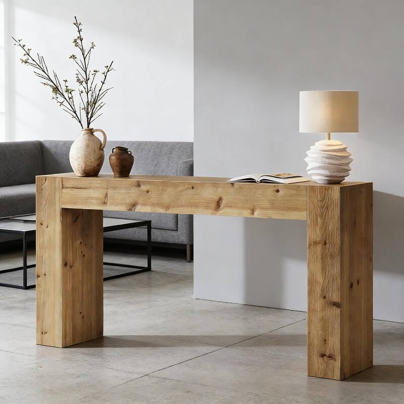 Wood Side Table, Minimalist Design Hallway Table, Console table