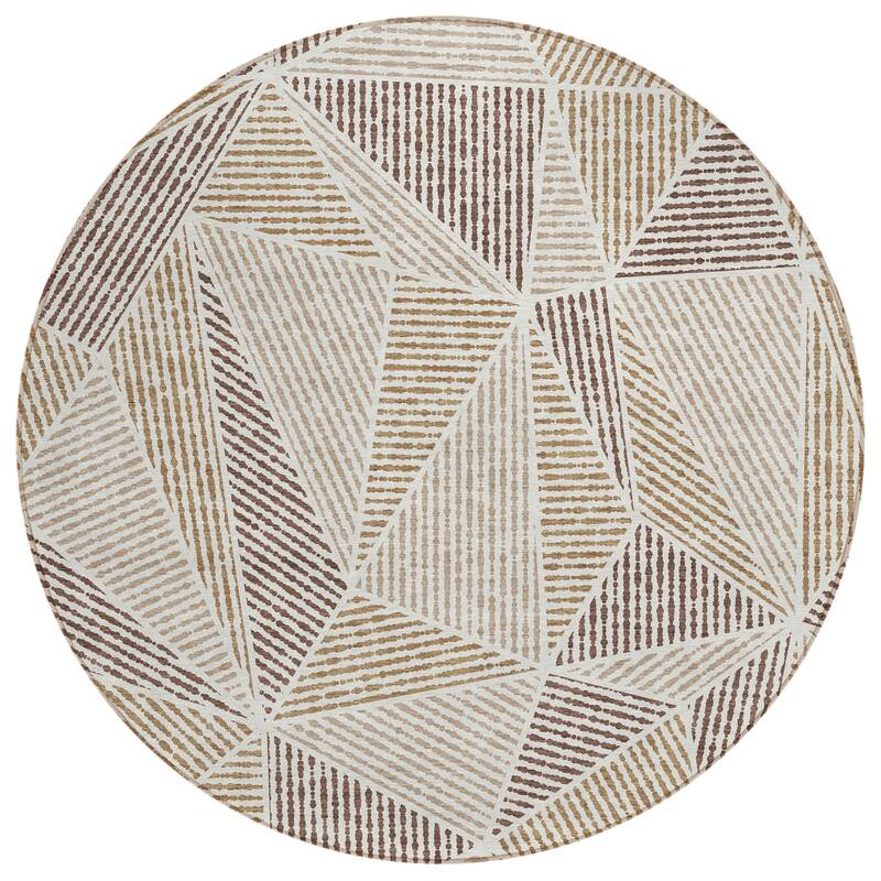 HomeRoots Geometric Transitional Rectangle Outdoor Rug