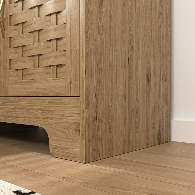 Wood Tall Kitchen Pantry Storage Cabinet with Doors Dining Room Power Strip Hutch Cupboard Pantry