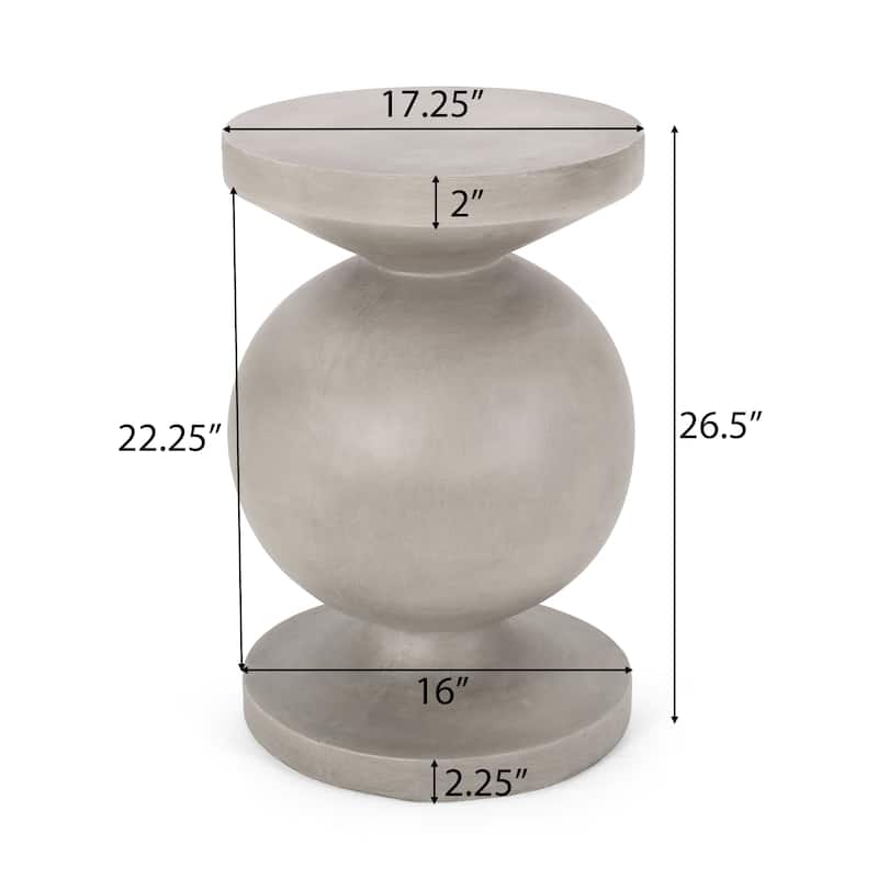 Cayce Outdoor Lightweight Concrete Side Table by Christopher Knight Home