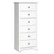 preview thumbnail 9 of 7, Prepac Monterey Tall 6-Drawer Chest White