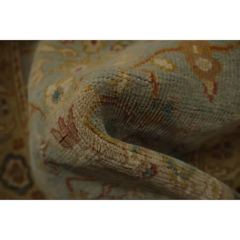 Hand Knotted Oriental 100% Wool Carpet Traditional All-Over Navy Blue & Blues Ziegler Area Rug - 3' 1'' X 1' 11''