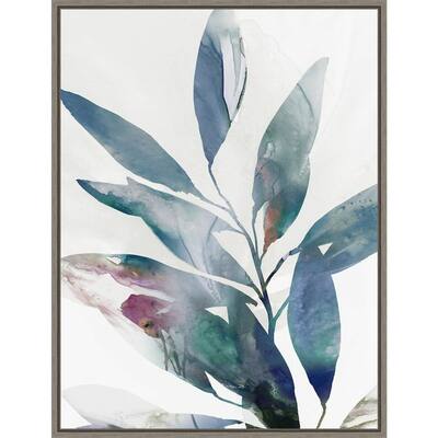 Indigo Sprig II (Leaves) by Isabelle Z Framed Canvas Art