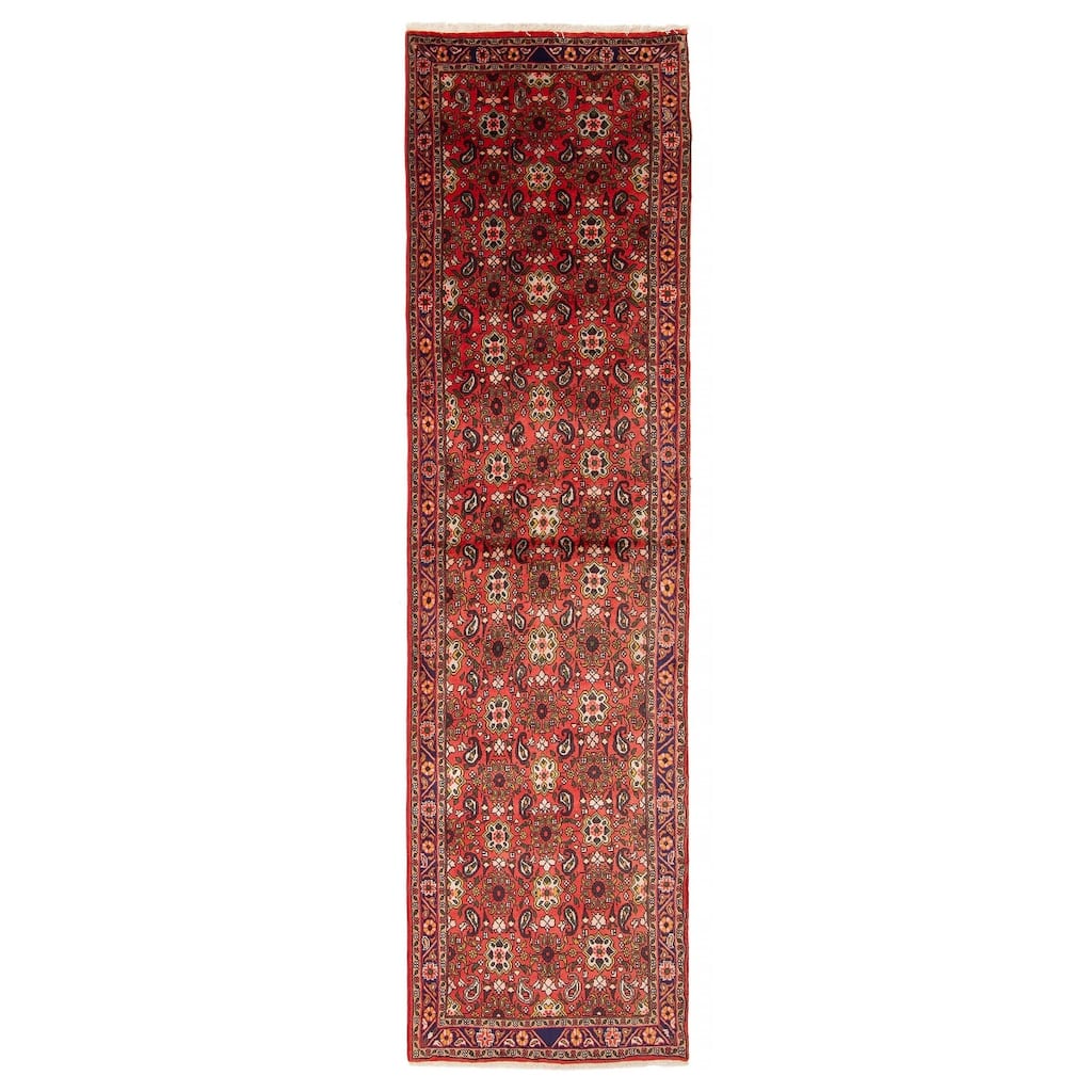 ECARPETGALLERY Hand-knotted Kayseri Red Wool Rug - 2' 8" x 9' 7"