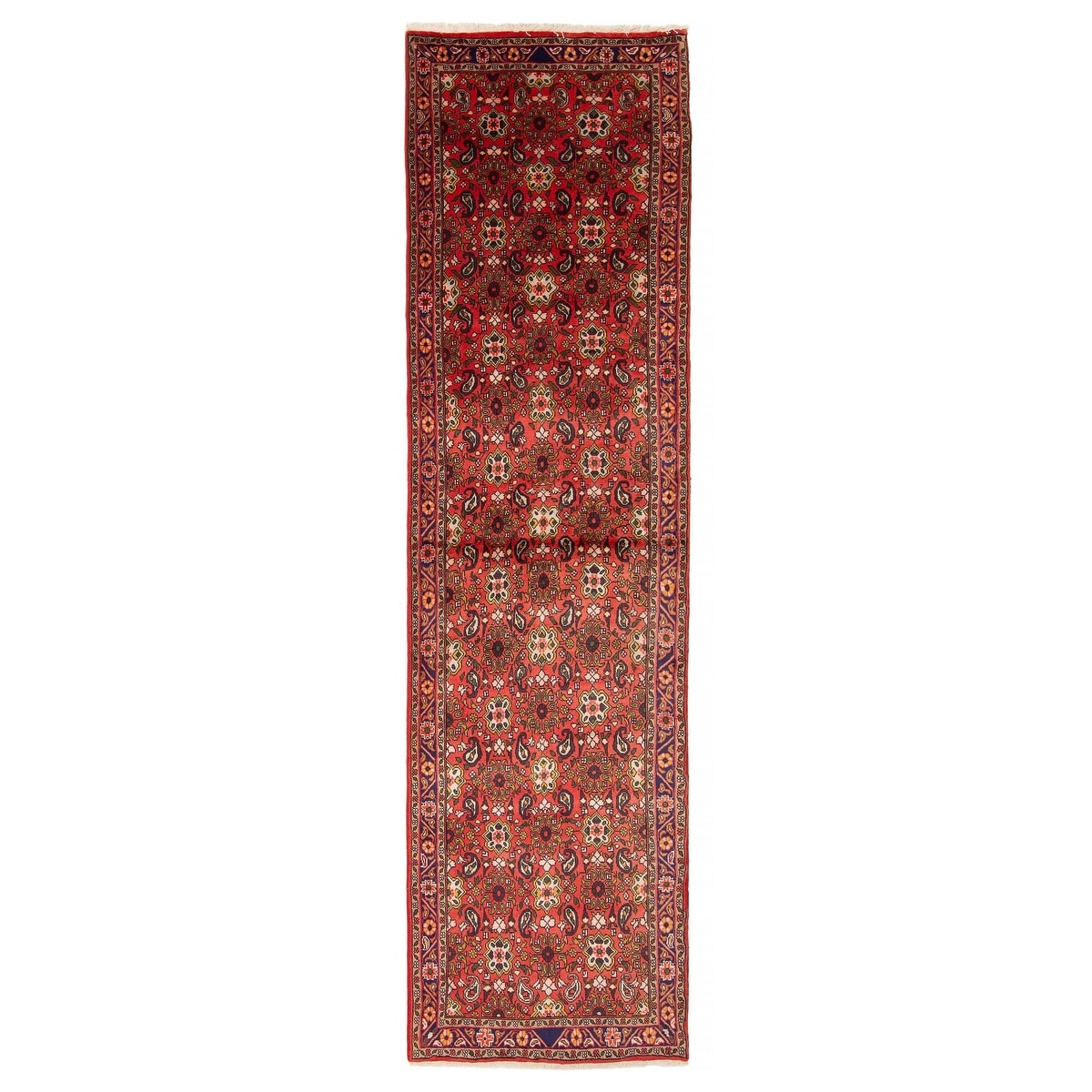ECARPETGALLERY Hand-knotted Kayseri Red Wool Rug - 2' 8" x 9' 7"