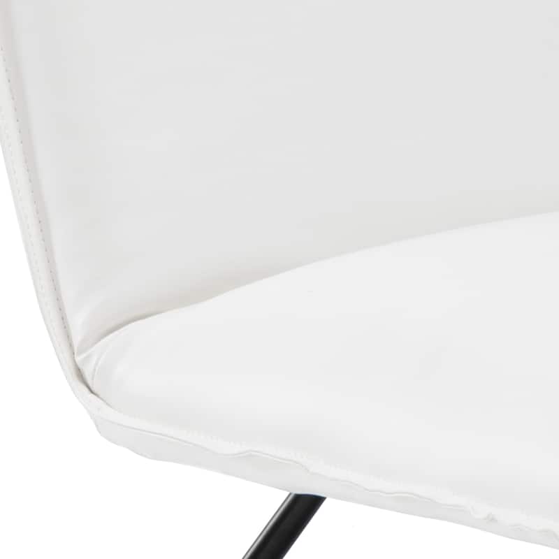 LUE BONA Mid Century Faux Leather Accent Chair With Adjustable Backrest - 31.5'' H X 22.2'' W X 23.6'' D