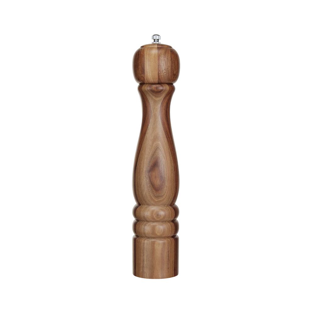 Acacia Wood Salt and Pepper Mill - 2.4"L x 2.4"W x 12.0"H - 2.4"L x 2.4"W x 12.0"H