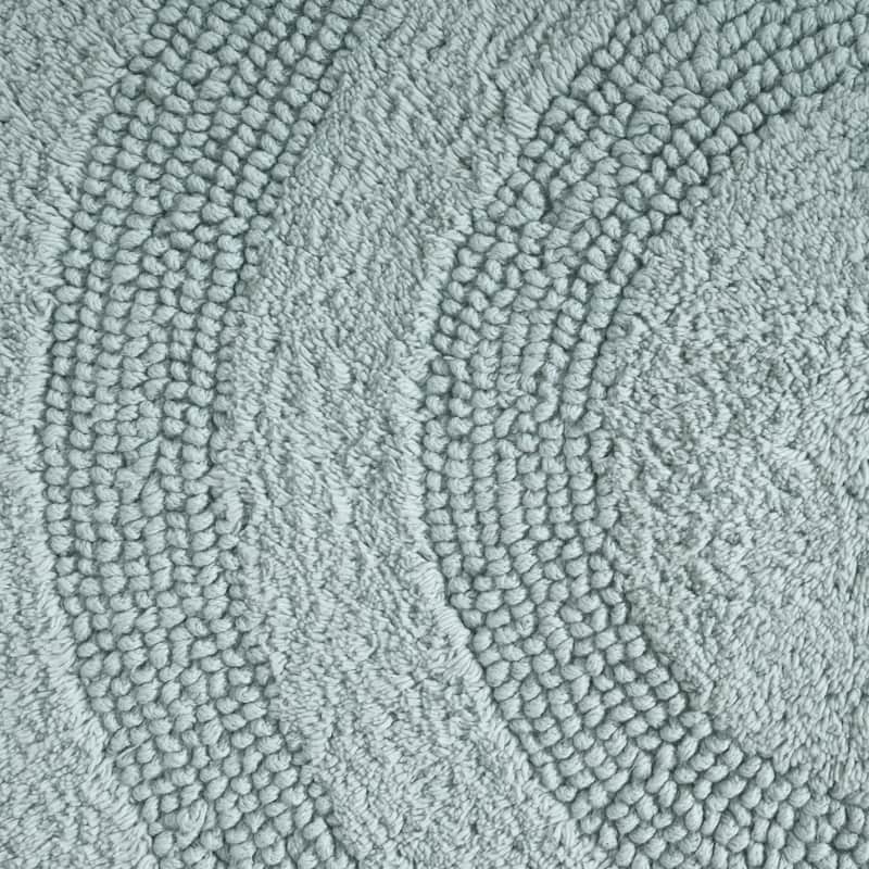 MH London Winchester Cotton Round Bathroom Rug - Soft Bath Mat