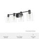 preview thumbnail 5 of 12, Hunter Lochemeade 4-Light Vanity Wall Light, Damp-Rated - Bathroom, Laundry - Modern Farmhouse, Contemporary, Industrial