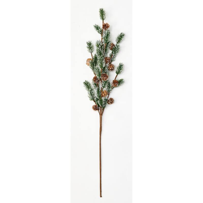 30" Ice Pine & Cone Spray, Set of 3 - Multicolor