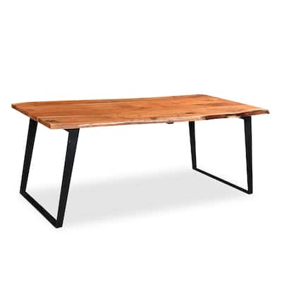Timbergirl Solid Wood Live Edge Dining Table - 71"