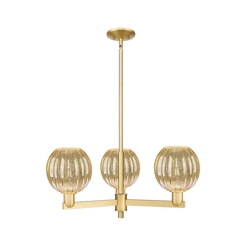 Innovations Lighting Downtown Urban - Preston - 3 Light 18" Globe Shade Stem Hung Chandelier