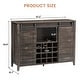 preview thumbnail 5 of 19, Farmhouse 47'' Wine Bar Cabinet Buffet Sideboard Cabinet with 16 Bottle Wine Rack - 15.7"D x 47.2"W x 34.61"H