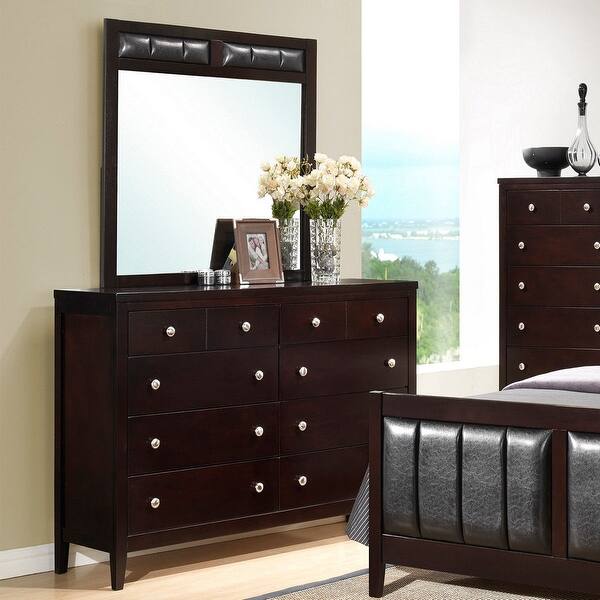 Shop Gymax Wood Bedroom Storage Set Bed Dresser Mirror Chest Night