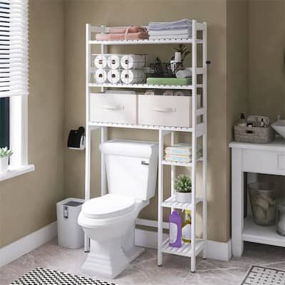 Over The Toilet Storage - 9.85"D x 32.68"W x 65.36"H