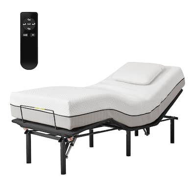 Adjustable Bed Base,Bed Frame with Head and Foot Incline,Anti-Snore, Wireless Control, Twin XL