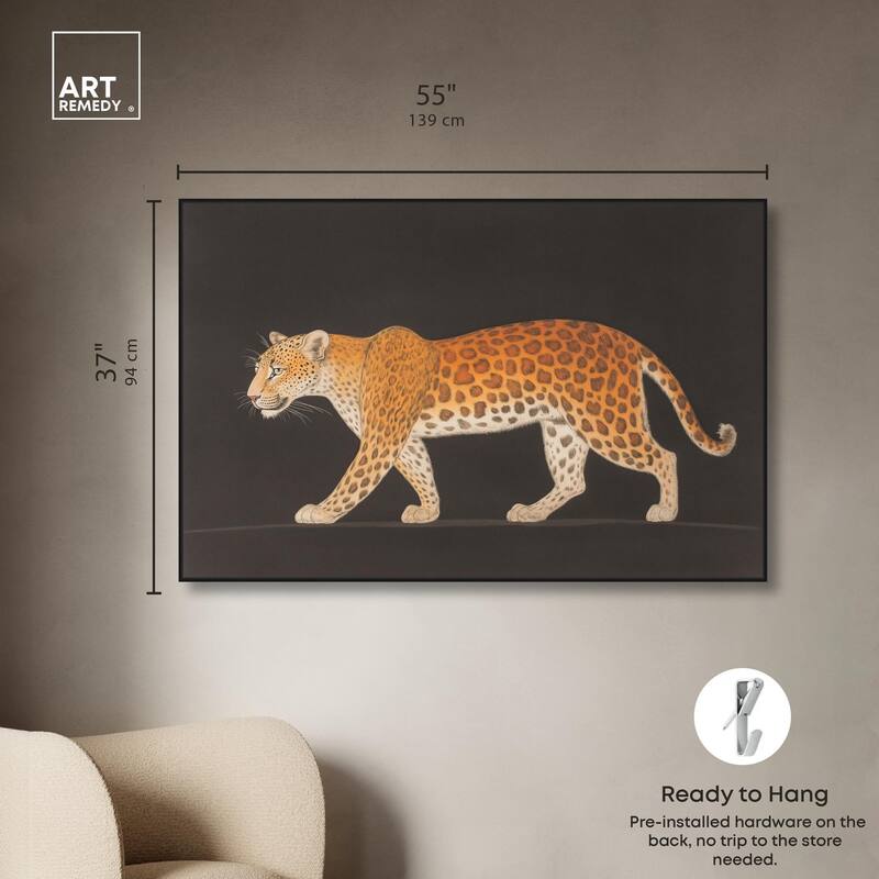 Golden Leopard Canvas by Art Remedy