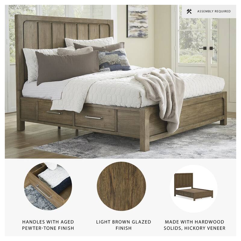 Signature Design by Ashley Cabalynn Brown Panel Bed with Storage