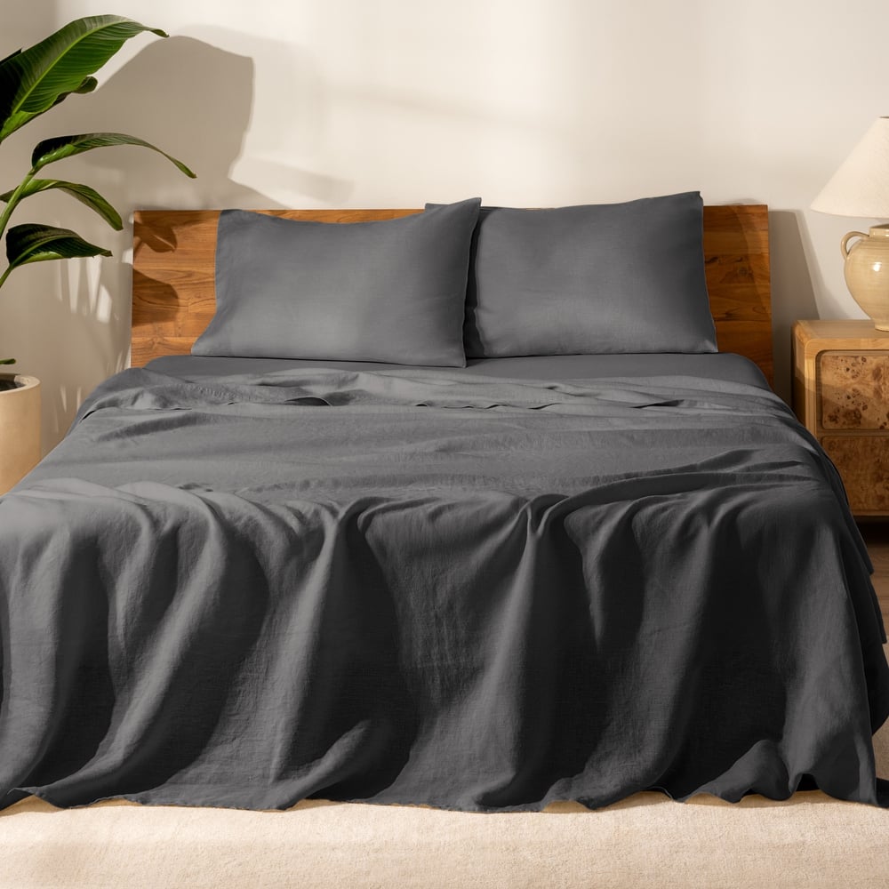 Bare Home Linen Sheet Set - Ultra-Soft Luxury