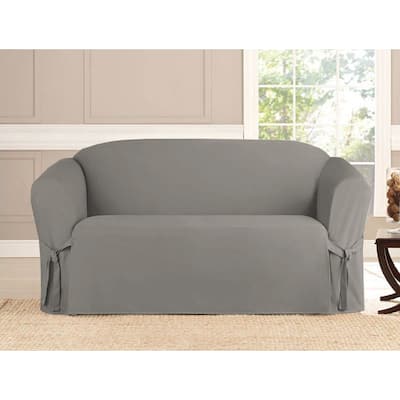 Microsuede Slipcover Furniture Protector Loveseat Cover