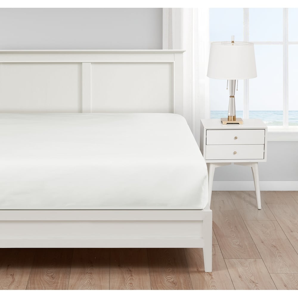 Nautica Cotton Blend Solid Fitted Sheet