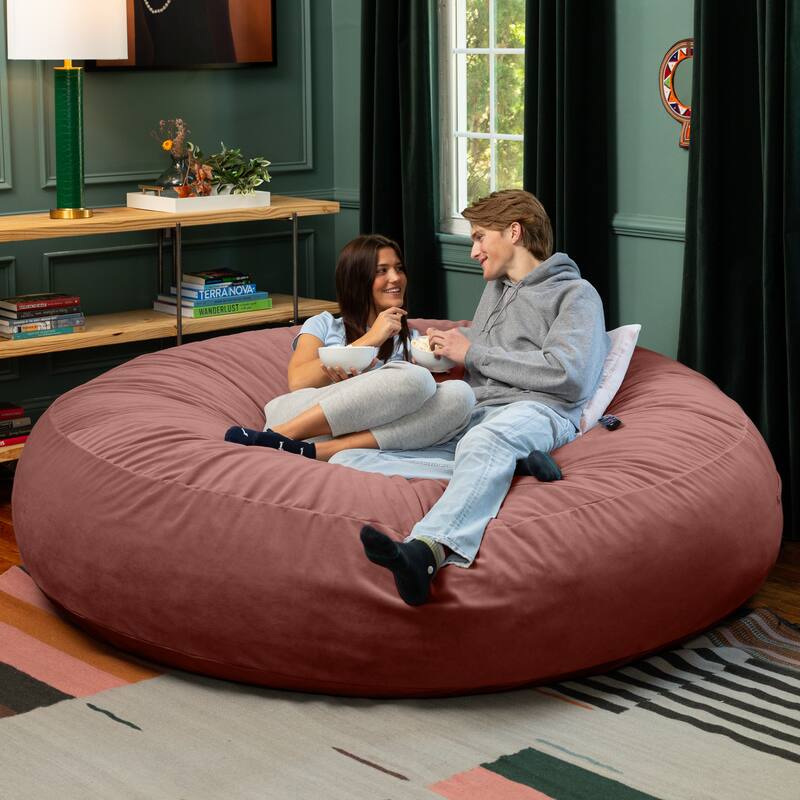 Jaxx Cocoon 7 Ft Giant Bean Bag Sofa and Lounger for Adults, Lush Velvet
