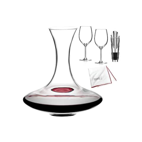 Riedel Ultra Decanter with Glass (2-Pack), Polishing Cloth & Pourer