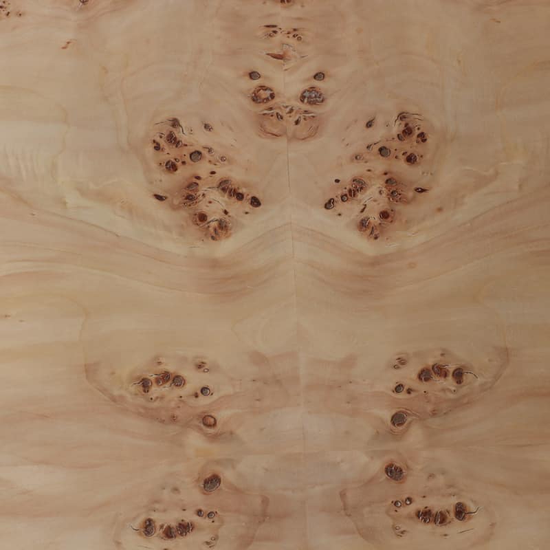 Wood Rectangular Coffee Table Modern Burl Grain Block Design - 18" Tan - 47" x 23.75" x 17.75"