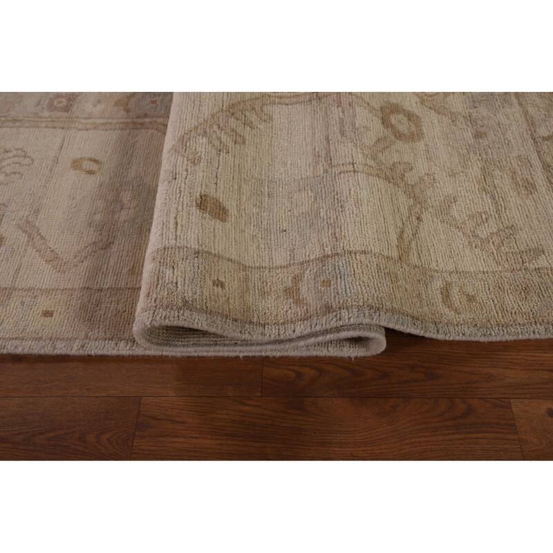 Oushak Vegetable Dye Area Rug Handmade Wool Carpet - 8'3" x 9'9"