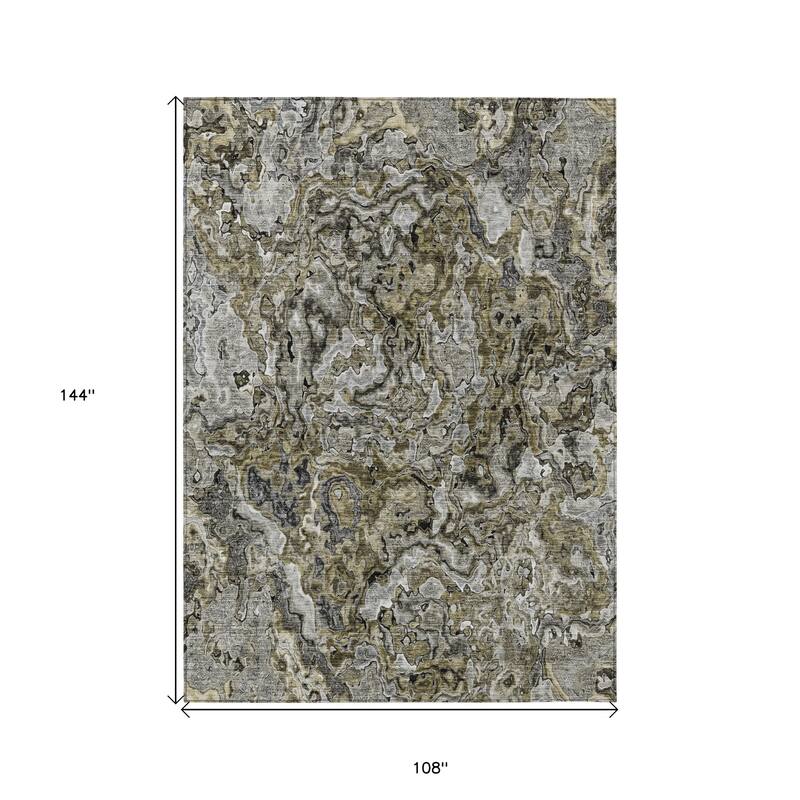 HomeRoots Abstract Transitional Rectangle Outdoor Rug