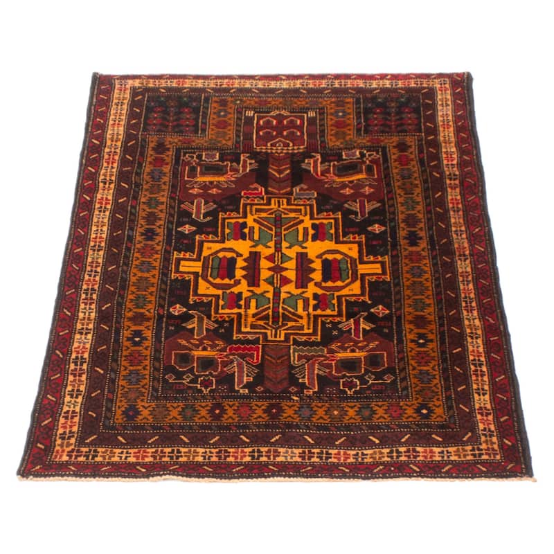 Teimani Brown Rug 3'1" x 4'8" - 3'1 x 4'8