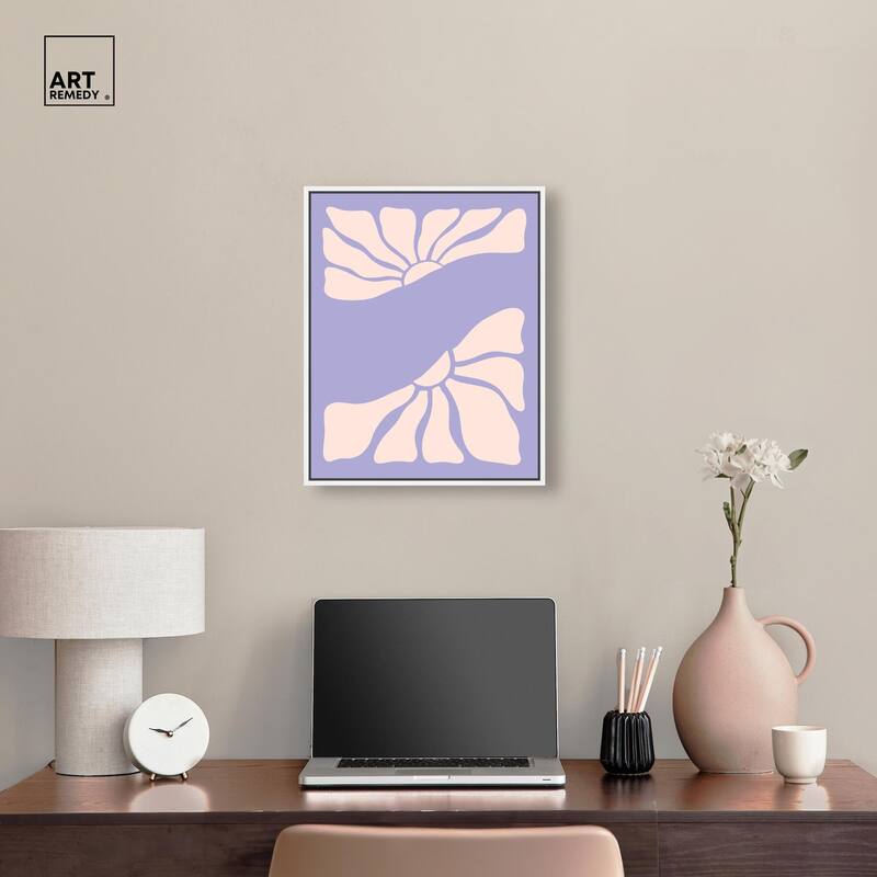 Split in two Flower Canvas by Art Remedy