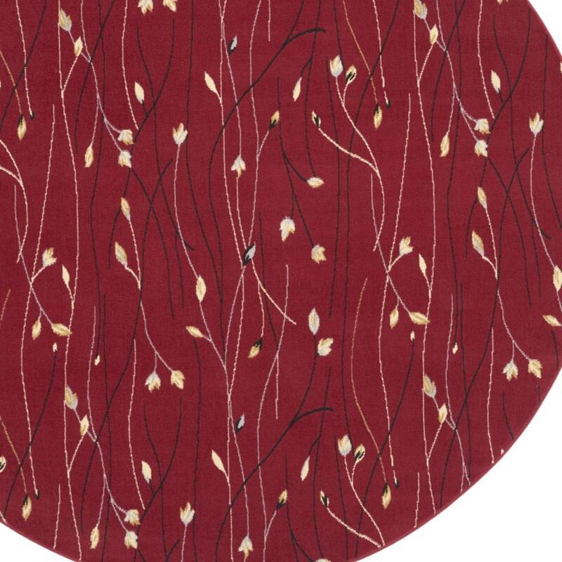 Lugi Power Loomed Floral Durable Area Rug By HomeRoots