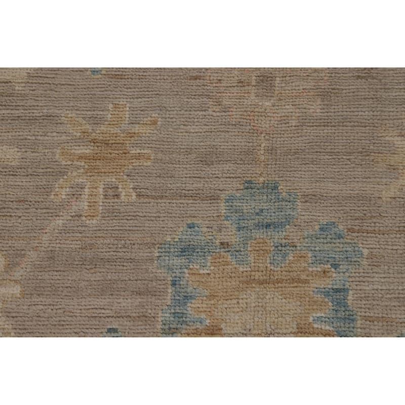Vegetable Dye Oushak Turkish Area Rug Handmade Wool Carpet - 8'10"x 11'11"