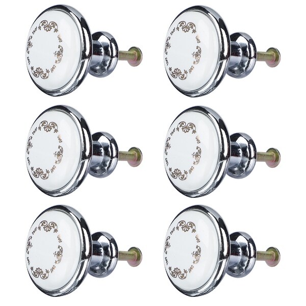 6pcs Ceramic Knobs Vintage Knob Drawer Pull Handle Furniture Bathroom Cabinet Cupboard Wardrobe Dresser Decorative #3