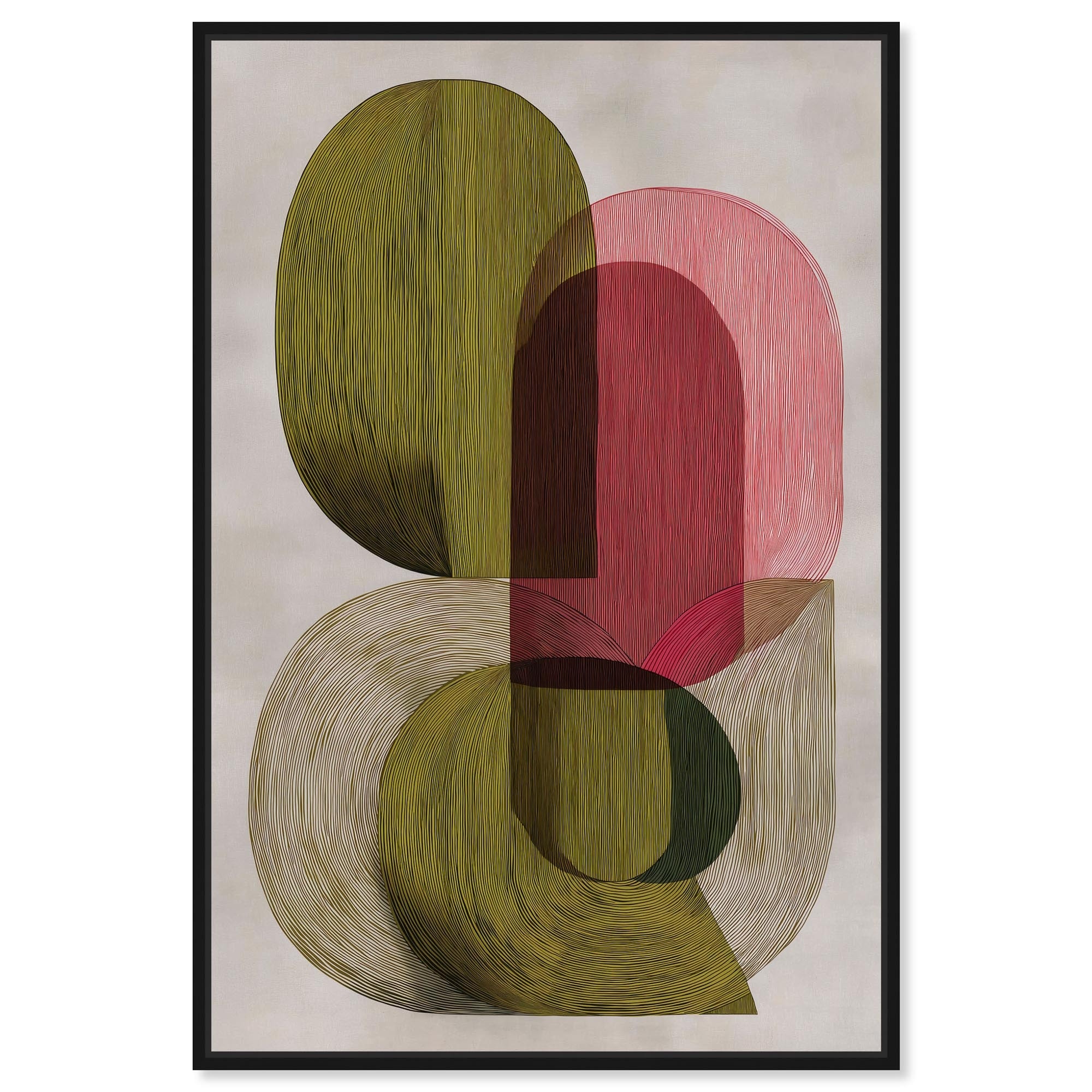 Overlapping Forms I Living Room Decor Canvas Print by Art Remedy