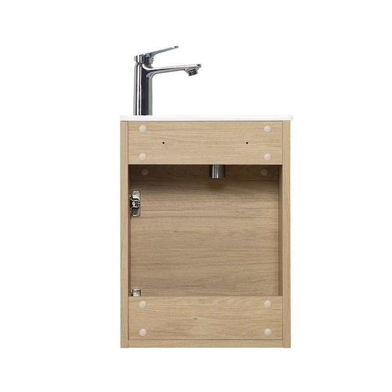 CASAINC 16" Wall Mounted Cabinet Vanity Set with Sink(2 Colors for Choosing)
