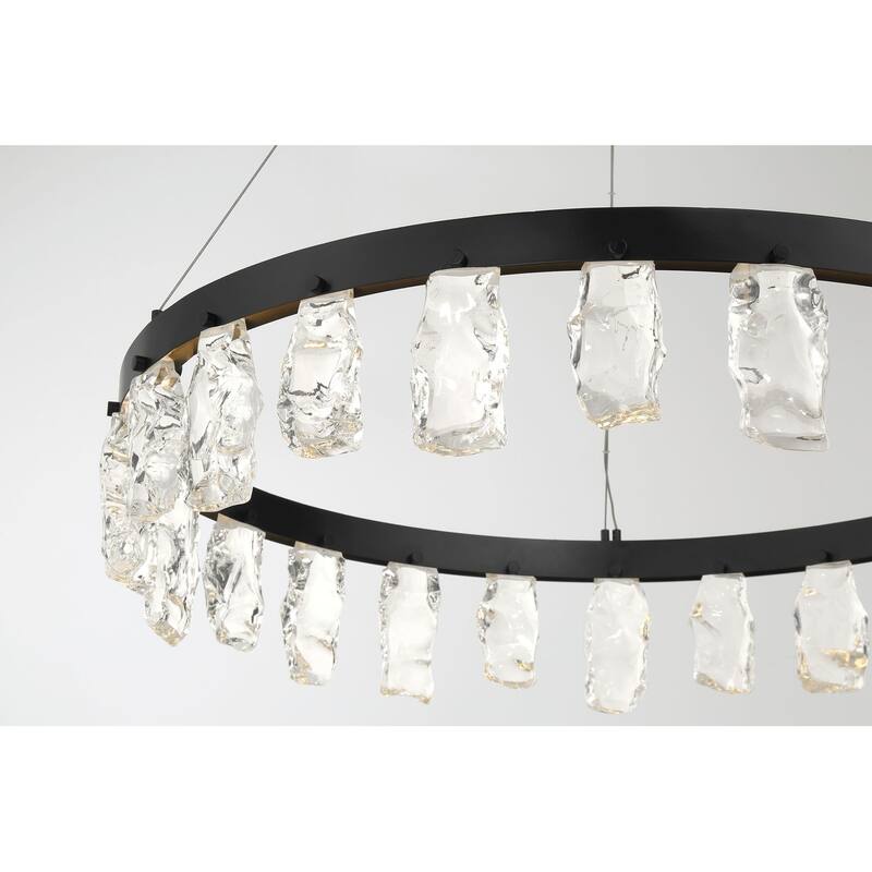 Kovacs P1497-L Artic Glacier 33" Wide LED Crystal Ring Chandelier