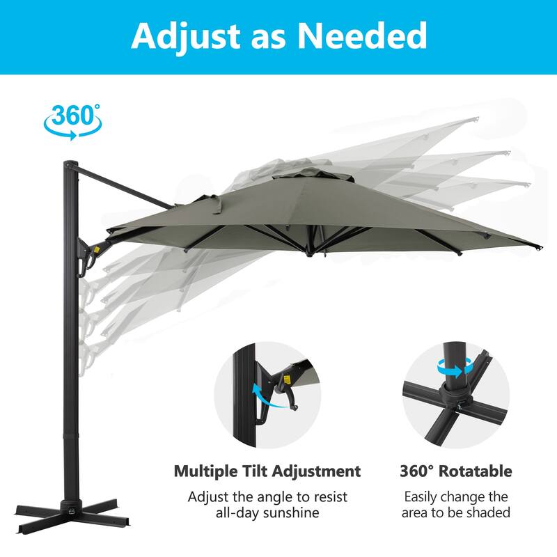 Big 11ft Round Cantilever Umbrella