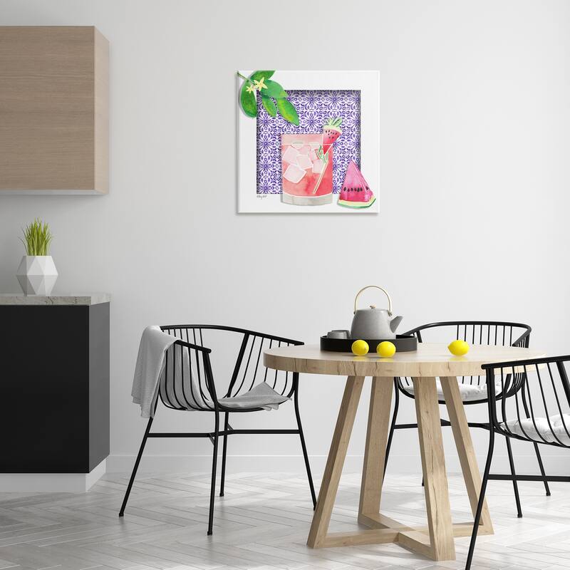Stupell Fruity Watermelon Drink Canvas Wall Art Design By Hillary Holt